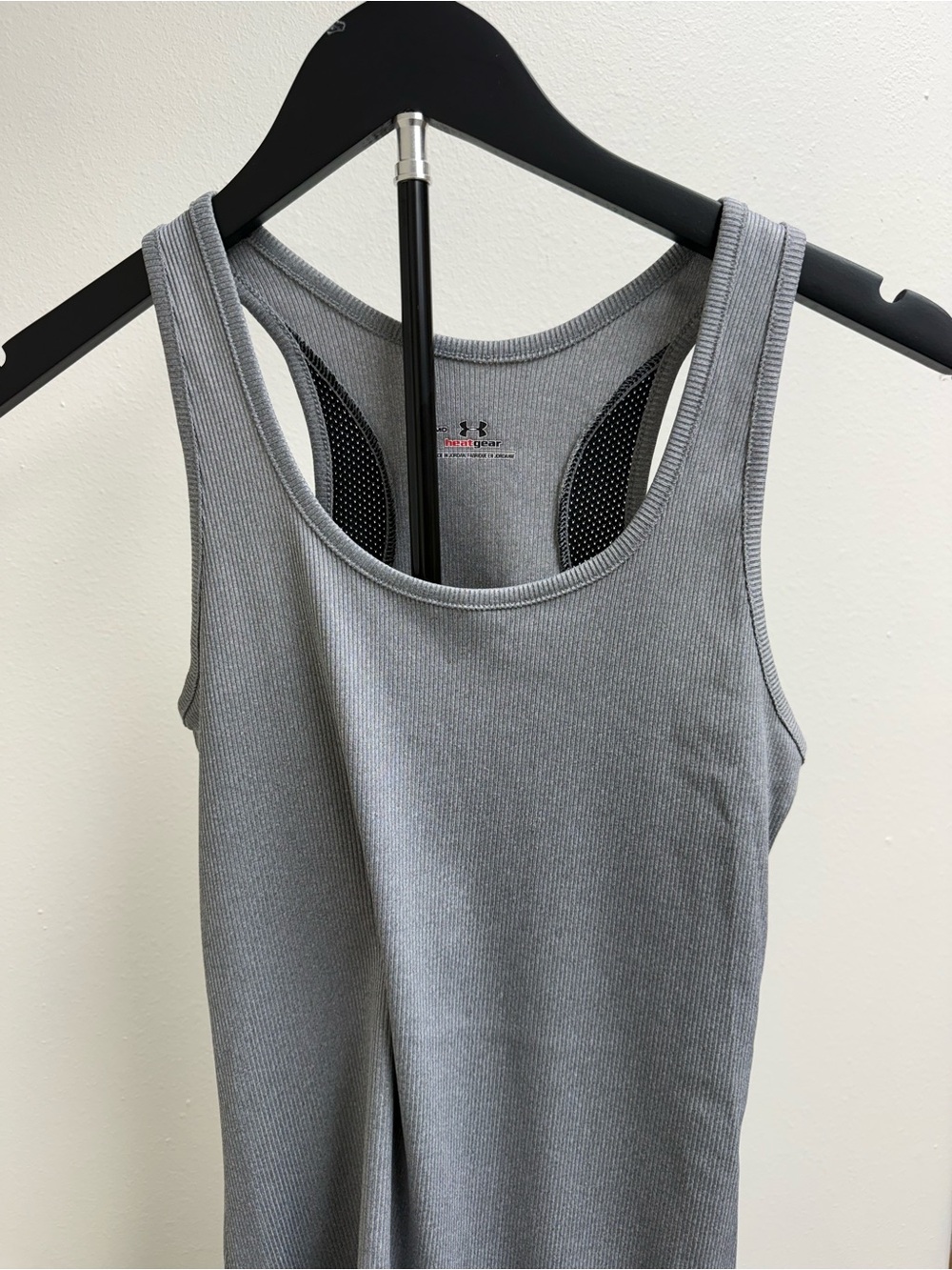 Under Armour Light Gray Ribbed Racerback Tank Top - Picture 4 of 5